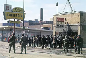 Rioter Prints: Protesting African Americans Standing in Streets