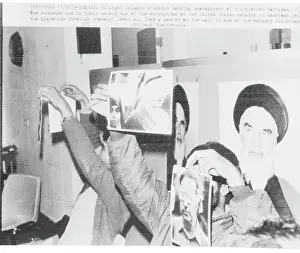 Iranian Prints: Protesting Students Holding Hostage Photographs