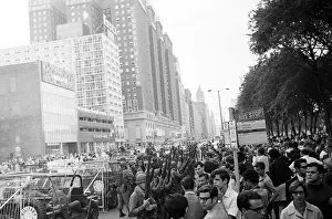 A053371 Prints: Protestors Congregate During The 68 DNC