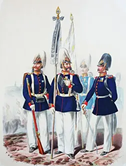 Illustrations Prints: Prussian Army, Prussian Guard, Emperor Franz Guard Grenadier Regiment No