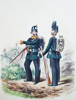 Illustrations Prints: Prussian Army, Prussian Guard, Guardsmen and Guard Gunners