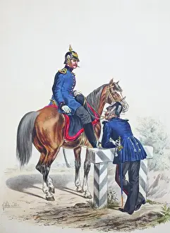 Horseman Prints: Prussian Army, Prussian Guard, Horse Doctor and Paymaster