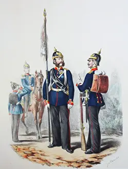 Illustrations Prints: Prussian Army, Prussian Guard, King's Grenadier Regiment No