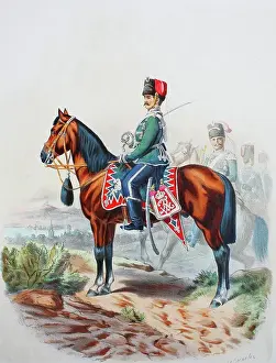 Horseman Prints: Prussian Army, Prussian Guard, Westphalian Hussar Regiment No