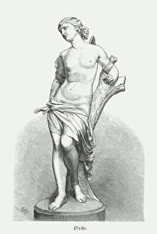 Images Dated 9th December 2017: Psyche, Greek goddess of the soul, wood engraving, published 1879