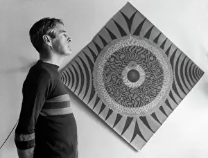 Psychologist Prints: Psychologist Timothy Leary and Mandala