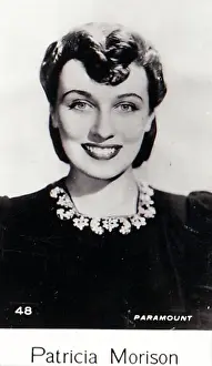 Ptricia Morison, Film Stars series, collectible C T Bridgewater cigarette card, 1940