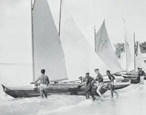 Honolulu Prints: Pualani Topping Canoe Race Offshore