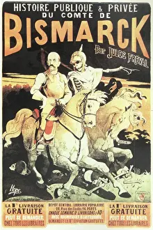 Colour Lithograph Prints: The public and private history of Count Bismarck, 1883. From a private collection
