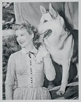 Publicity handout of Nan Leslie and Rin Tin Tin