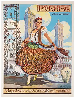 Puebla Colonial Jewel Poster