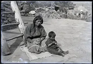 Pueblo Indian And Her Child