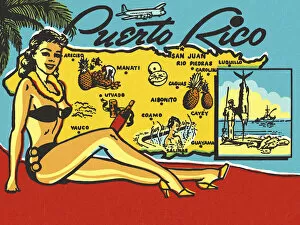 Leisure Time Collection: Puerto Rico Travel Postcard