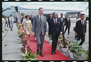 Singapore Prints: Punch Coomaraswamy Greeting Spiro Agnew and Wife
