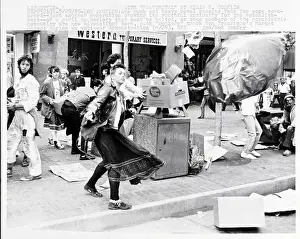 Anti Prints: Punks Trash Street During Demonstration
