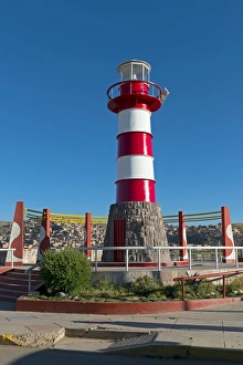 Images Dated 27th May 2012: Puno Lighthouse at the harbour on Lake Titicaca, Puno, Peru