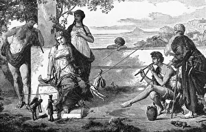 Pompeii Prints: Puppet Player In Pompeii