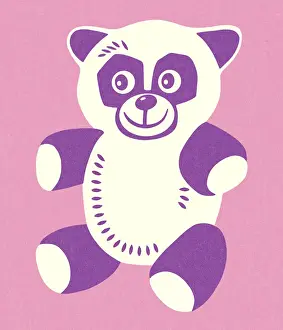 Illust Prints: Purple Panda Bear