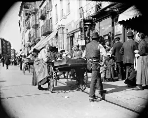 Peddler Prints: Pushcart Peddlers on Street