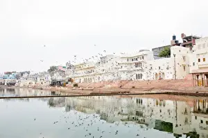 Pushkar lake and shrine, Pushkar Rajasthan India