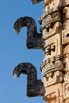 Carving Craft Activity Prints: Detail of pyramid in Uxmal, Yucatan, Mexico