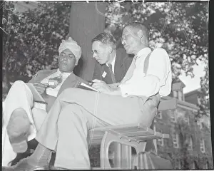 Quakers Conversing in Outdoor Meeting