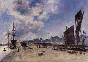 Poetry Prints: Quay at Honfleur. Artist: Jongkind, Johan Barthold (1819-1891)