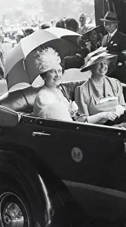 Motorcade Prints: Queen Consort Elizabeth and Eleanor Roosevelt Riding in Motorcade