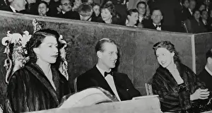 Margaret Prints: Queen Elizabeth with Duke of Edinburgh and Princess Margaret
