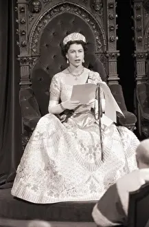 Queen Elizabeth II at Canadian Parliament Session