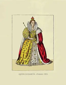 Fashon Prints: Queen Elizabeth (Period 1583)