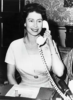 One Person Only Prints: Queen Elizabeth On The Phone