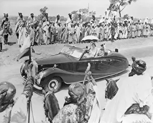 Queen Elizabeth Riding in Car