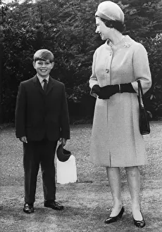 Ascot Prints: Queen Elizabeth with Son Prince Andrew