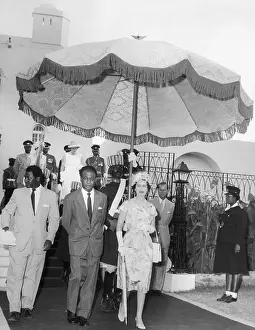 Accra Prints: Queen Elizabeth Walks with President Nkrumah