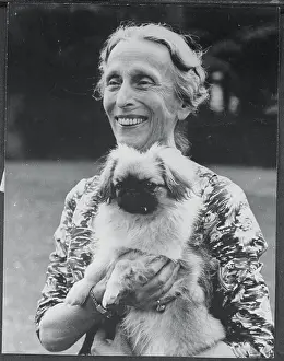 Queen Of Sweden Prints: Queen Louise Smiling with Dog