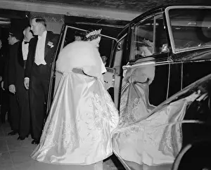 Queen Mother Elizabeth Stepping Into a Car