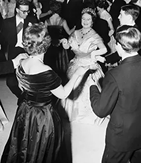 Tiara Prints: Queen Mother of England Dancing at Ball