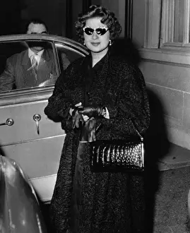 Lausanne Prints: Queen Narriman Standing Next to a Car
