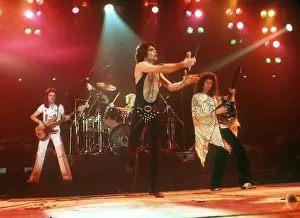 Freddie Mercury Prints: Queen Performing in LA