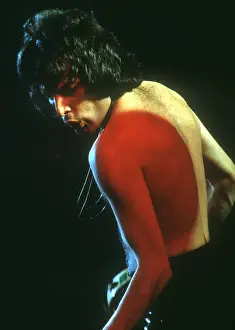 Prints of British rock band Queen perform in concert with Freddie Mercury wearing black leotard at the Forum on December 22, 1977 in Inglewood, California Queen Unleashed: Queen Performing in LA