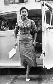 Bangkok Prints: Queen Sirikit Exiting Limousine