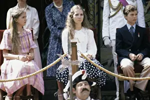Barcelona Prints: Queen Sofia and Crown Prince Felipe of Spain