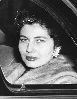 Shah Prints: Queen Soraya in a Car