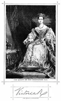 Images Dated 1st September 2014: Queen Victoria on her Coronation Day in 1838