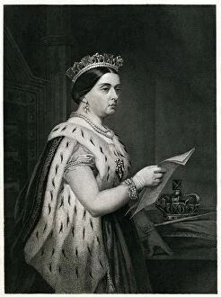 Images Dated 11th January 2013: Queen Victoria Engraving From 1873