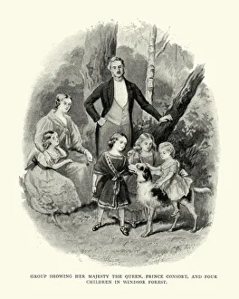 Images Dated 11th August 2018: Queen Victoria and Prince Albert with their children