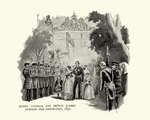 Images Dated 17th October 2018: Queen Victoria and Prince Albert opening the Great Exhibition
