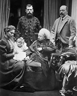 Russian Prints: Queen Victoria with Russian Royalty