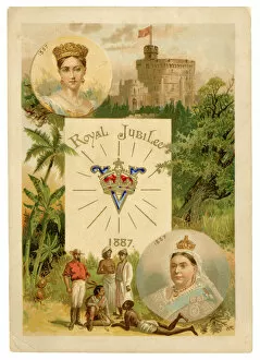 Queen Victoria (r. 1819-1901) Gallery: Queen Victorias Golden Jubilee - souvenir